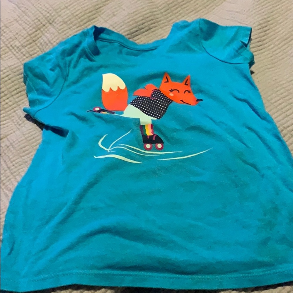Kids blue fox shirt